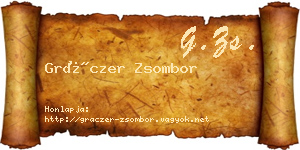 Gráczer Zsombor névjegykártya